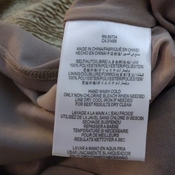 Max & Cleo Gold Dress 100% Polyester Size 6 - Picture 6 of 7